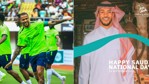 Super Eagles captain Troost Ekong wears Muslim jalabiya to celebrate Saudi Arabia