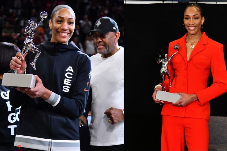 Las Vegas Aces center A'Ja Wilson won the 2024 WNBA award with a unanimous vote.