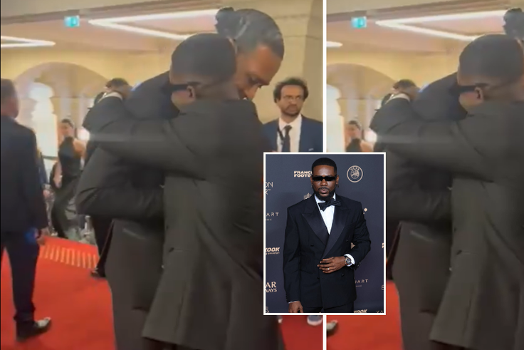 From Odumodublvck to Adekunle Gold: Liverpool star Van Dijk hugs Afrobeats star at Ballon d’Or ceremony