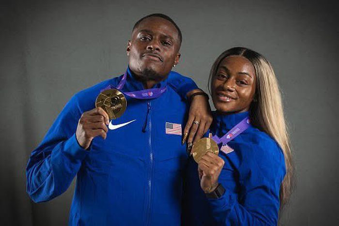 Sha'Carri Richardson and Christian Coleman