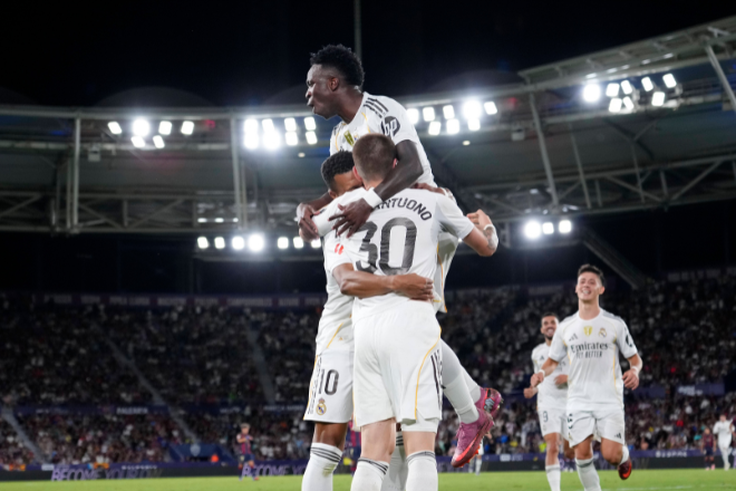Real Madrid star celebrating a goal against Levante II Image credit: Imago
