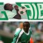 The Google Doodle on Monday, October 23, 2023, celebrated Rashidi Yekini's 60th birthday. - Imago