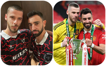 Bruno Fernandes link up with former Red Devil goalkeeper David De Gea in Manchester