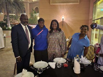 'Proud father', President of Liberia celebrates with Timothy Weah over World Cup goal against Wales