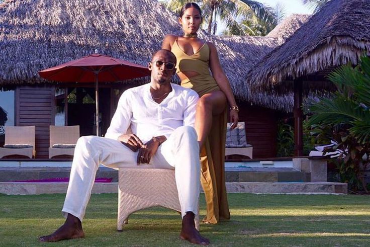 Couple Goals: Usain Bolt and partner Kassi Bennett spend quality time playing popular children's game