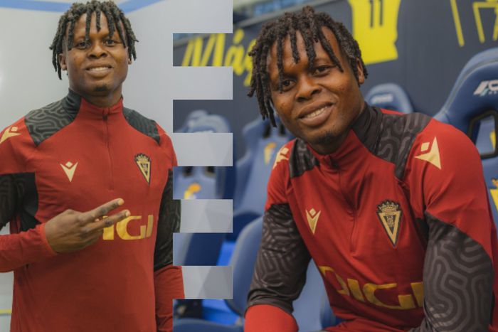 Cadiz announced the arrival of a Nigerian footballer Levis to their roster. X/Cadiz