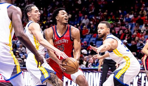 Golden State Warriors advance in NBA Cup after 112-108 win over Pelicans