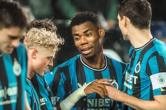 Super Eagles of Nigeria midfielder Raphael Onyedika is on target for Club Brugge against St. Truiden.