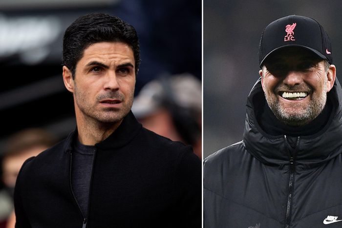 Arsenal boss Mikel Arteta and iverpool manager Jurgen Klopp