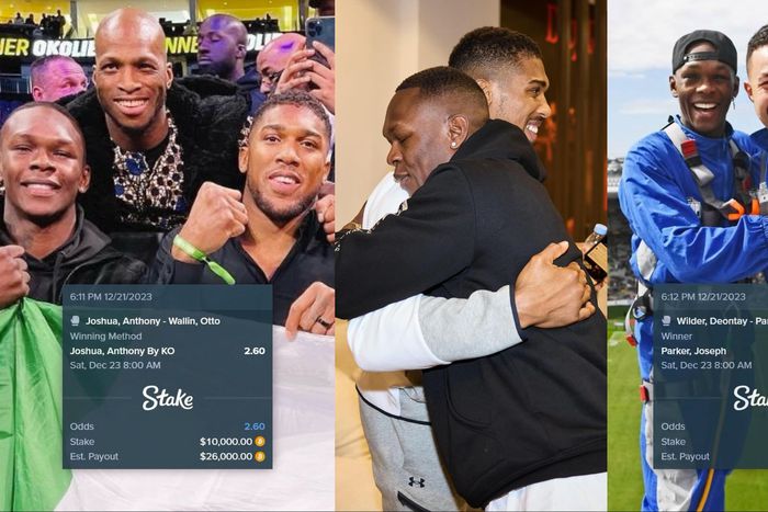 While he opted for a knockout win for Joshua against Wallin, Adesanya bet a straight win for Parker against Wilder.