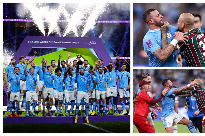 Fiery clash between Kyle Walker and Felipe Melo