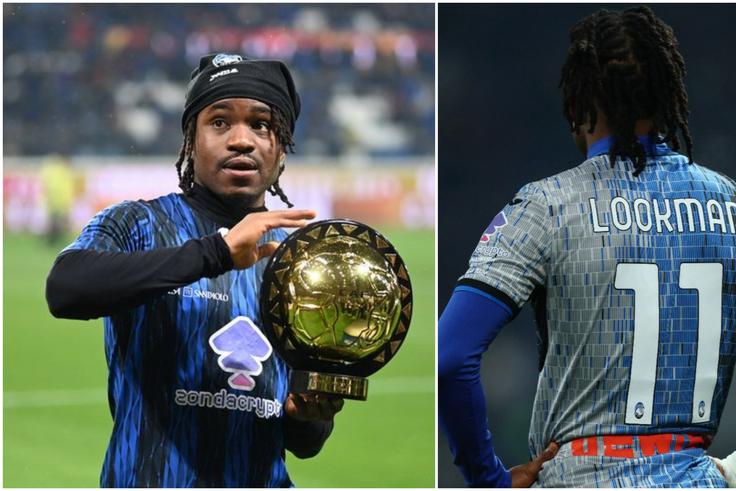 Ademola Lookman presented his award and celebrated it in style.
