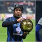 Ademola Lookman presented his award and celebrated it in style.