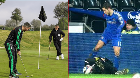 Hazard reunites with millonaire Swansea ball boy he kicked 10 years ago