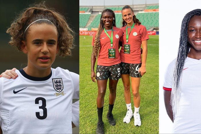England stars Rinsola Babajide and Ashleigh Plumptre reunite with Super Falcons of Nigeria