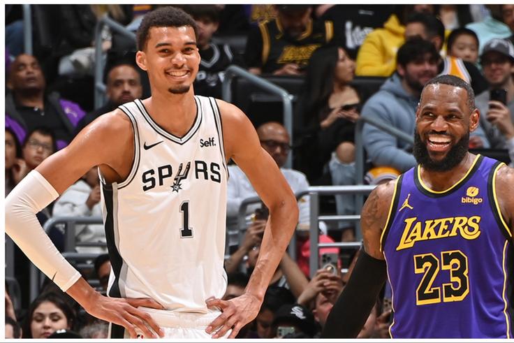 In a matchup NBA star LeBron James propels the Lakers to beat Victor Wembanyama and the Spurs.