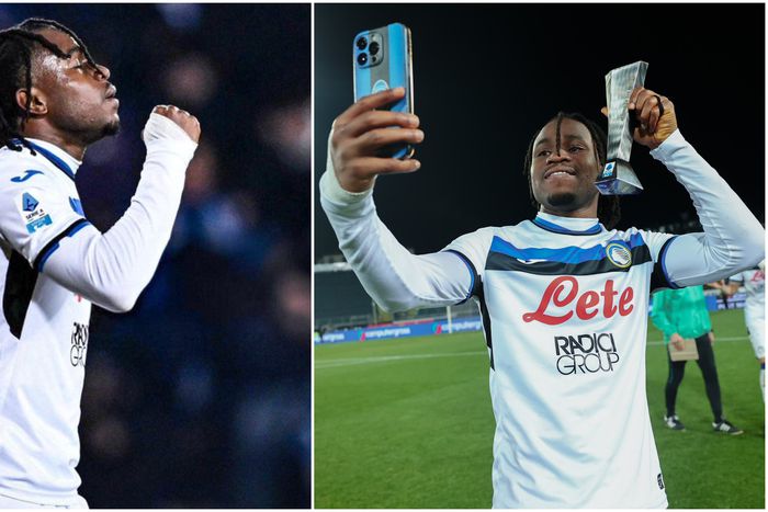 Atalanta's Ademola Lookman with his recent player of the match.