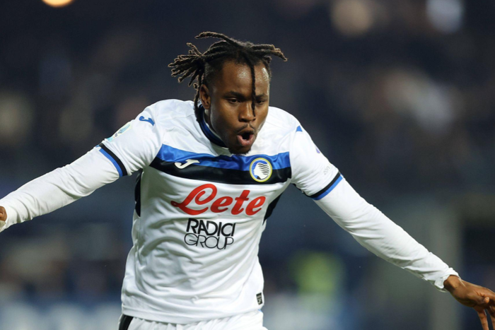 EMPOLI, Feb. 24, 2025 -- Atalanta s Ademola Lookman celebrates his second goal during a Serie A football match between Empoli and Atalanta in Empoli, Italy, Feb. 23, 2025. (Photo by Xinhua)