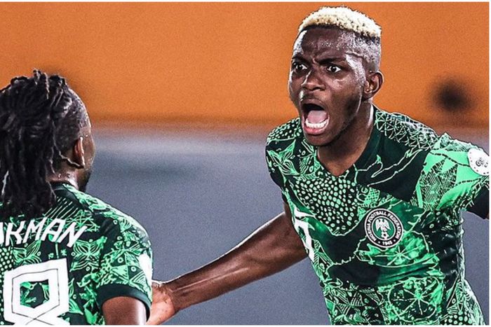 Super Eagles stars Victor Osimhen and Ademola Lookman | X/@BRFootball