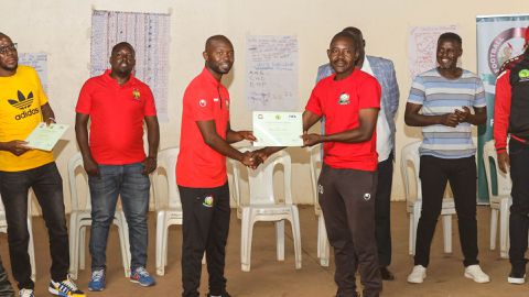 Legendary custodian Francis Onyiso, Ezekiel Odera receive CAF coaching badges