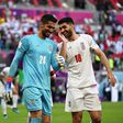 Iran players celebrate past win