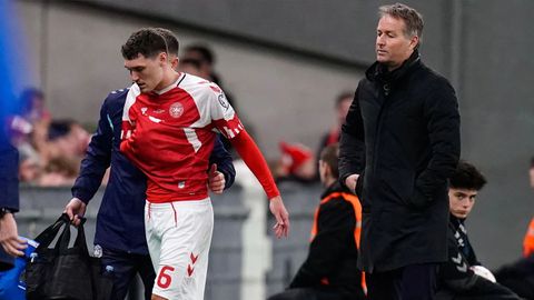 Barcelona's Andreas Christensen picked up an injury against Norway