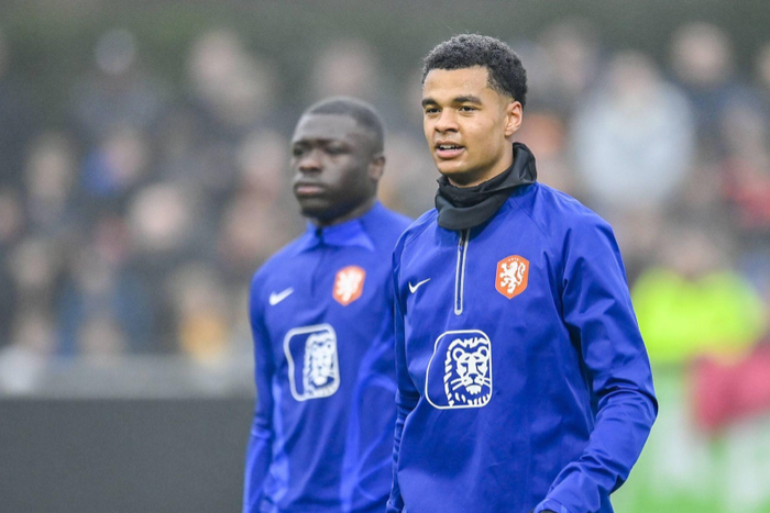 Cody Gakpo in  training for the Netherlands