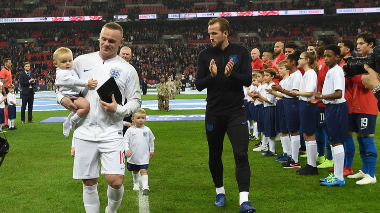 Harry Kane and Wayne Rooney