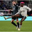 Asisat Oshoala in action against Washington in NWSL.