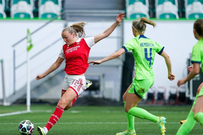 Arsenal women team vs Wolfsburg of Germany in the Champions League.