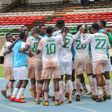 Gor Mahia players celebrate Austin Odhiambo's goal against Kenya Police