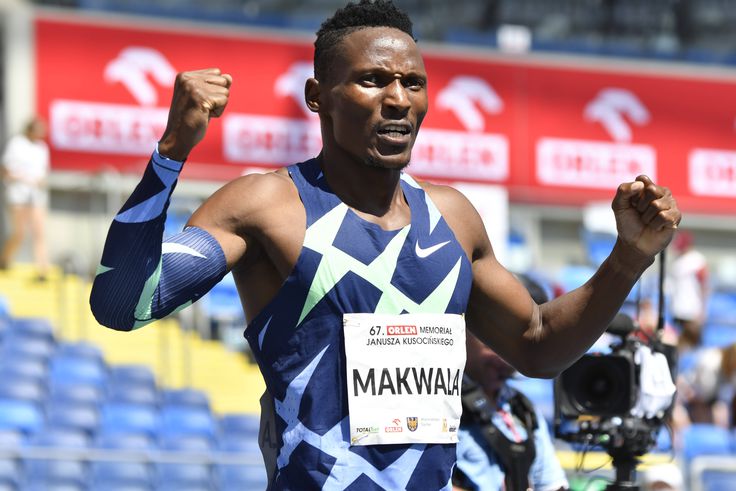Makwala celebrating past race