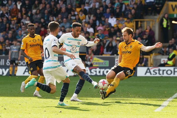 Chelsea striker Pierre-Emerick Aubameyang in action