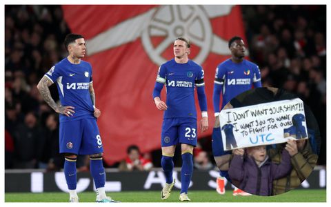 Young Chelsea fan pleads with players to fight for shirt during humiliating defeat to Arsenal