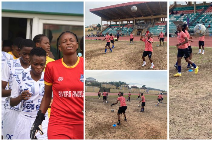 Rivers Angels will battle Ekiti Queens in this muddy pitch in the last game of the regular season.