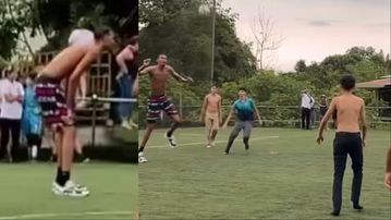 Victor Wembanyama shows off football skills in Costa Rica