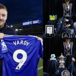Jamie Vardy poses with titles won with the Foxes as he is set to depart Leicester City at the end of the season.