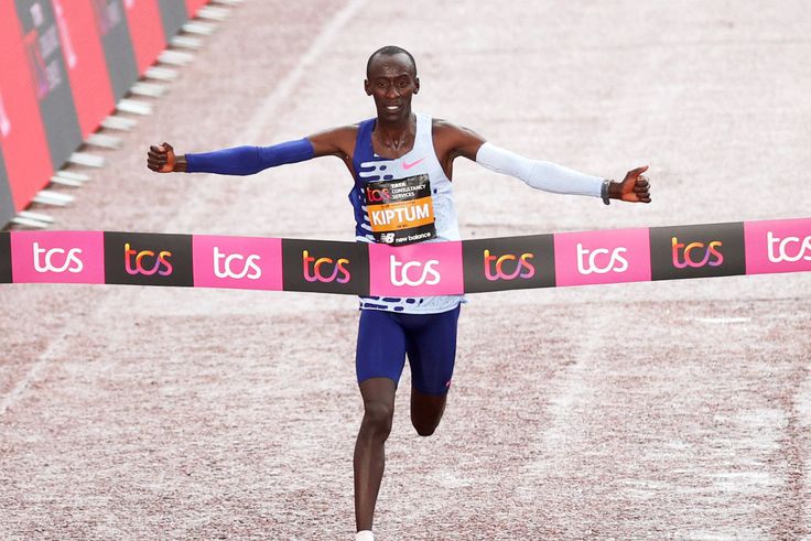 enya s Kelvin Kiptum lunges to the finish line as he wins the men s elite race at 2023 London Marathon in London, Britain,