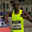 Felix Kibitok after winning the Stramilano Half Marathon in 60:10