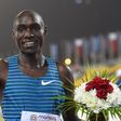 Abel Kipsang celebrates after winning the men s 1,500m race of the Diamond League athletics meeting of 2022 diamond league in Doha
