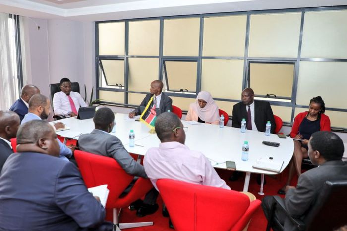 Sports Cabinet Secretary Ababu Namwamba meets Talanta Hela planning committee.