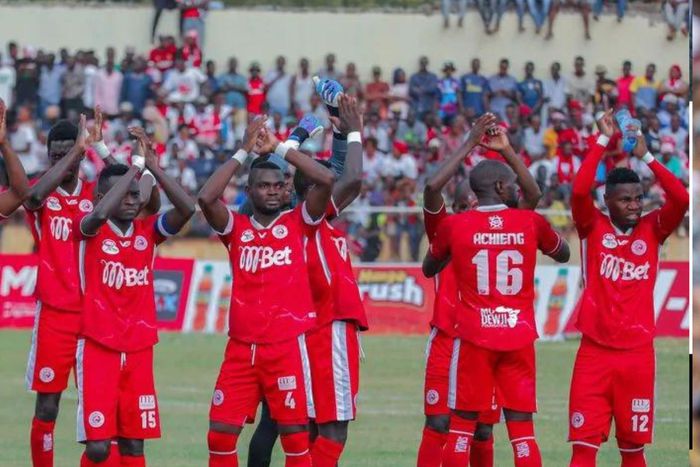 Joash Onyango and Simba SC players.