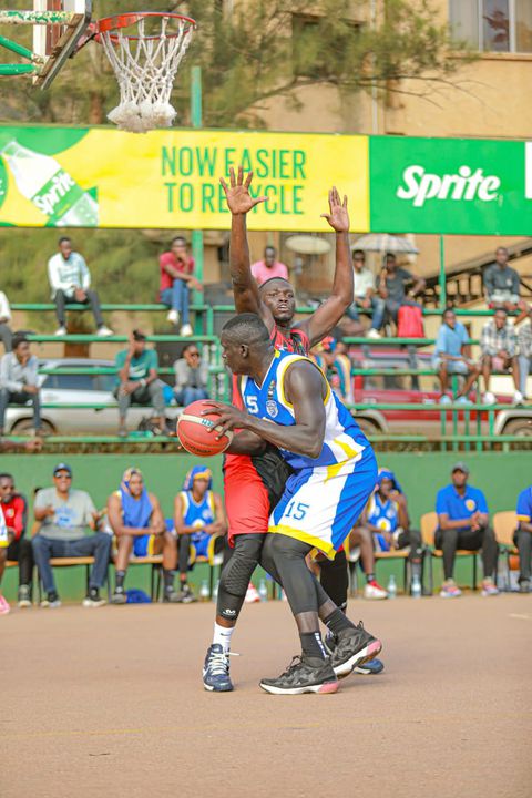 Titus Lual double-double sinks Kampala Rockets