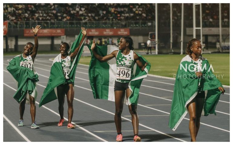 Tobi Amusan helps Nigeria  to 4x100m gold