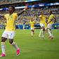 Vinicius scores a header for Brazil || imago