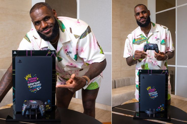 LeBron James highlighted the PS5, which has text and symbols that relate to his career, in a post to his official Twitter account.