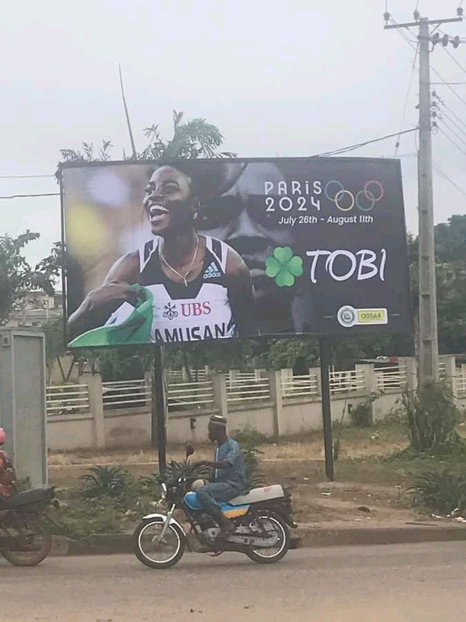 Paris 2024: Tobi Amusan Honoured With Massive Billboard In Ogun State ...