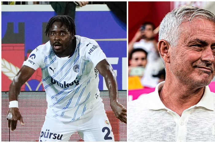 Bright Osayi-Samuel and Jose Mourinho during Fenerbahce vs Lugano clash.