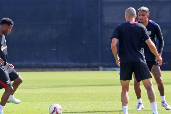Ansu Fati in pre-season training for Barcelona || Image credit: Imago