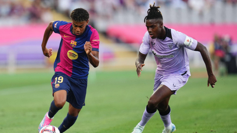 Barcelona vs Athletic Club: Yamal beats Nico Williams as Flick's side string wins together